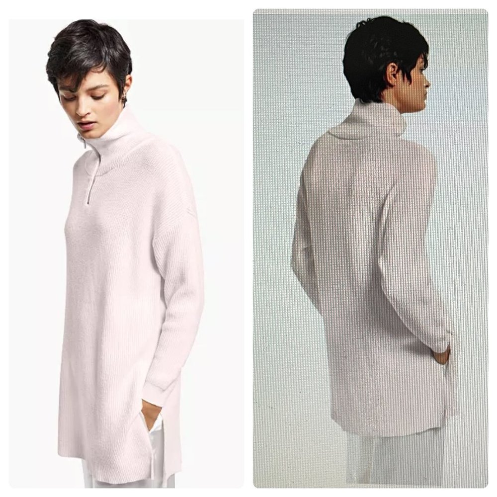 NWT Half-Zip Oversized Tunic Sweater Womens